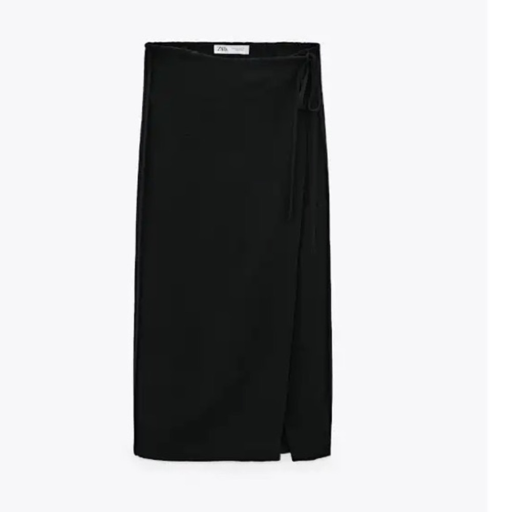 NWOT ZARA Textured wave wrap skirt - Picture 7 of 8